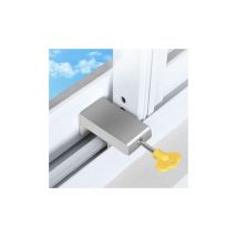 Lablanc - 1PC Butée de Fenêtre Coulissante, Verrou Fenetre Coulissante Avec Clé Réglable Bloque Porte Coulissante Bloque Fenetre Securite Fenetre