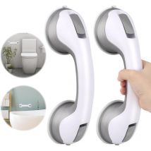 Lablanc - 2 pcs Poignée Ventouse, Ventouse de Poignée Douche Poignee Securite Salle de Bain, Sans Perçage, Barre de Maintien Douche pour Personnes