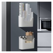 Lablanc - 2 pièces Armoires de Cuisine Porte Boîte de Rangement,Adhésive Boîte de Rangement Murale,Armoire/Salle de Bains/Réfrigérateur Boîte