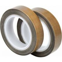 LaBlanc - 2 Rouleau de Ruban Adhésif de PTFE, Bande de Téflon, Haute Température Ruban, -100°C - +260°C Ruban Adhésif de Tissu de Verre Enduit PTFE,