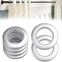 LaBlanc-20 Pieces Oeillets Rideaux à Clipser Plastique Détachable Anneaux à Œillets de Rideau Intérieur 40mm pour Rideau de Fenêtre Douche Vestiaire