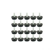 20pcs Pieds M6 x 20mm de Nivellement Meuble Réglable Pied Réglable Patinn Meuble Jambe Pied de Table Chaise Base Protection Plancher Vis Glisse