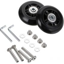 Lablanc - 2pcs Suitcase Casters Replacement Wheels Bearing Repair for Luggage Suitcase 7024mm,Black