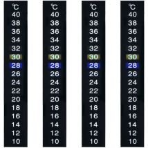 4er-Pack selbstklebende Wassertemperatur-Aufkleber, digitales Aquarium-Thermometer, geeignet zum Platzieren von Schildkröten, Reptilien und