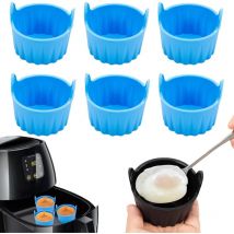 Lablanc - 6PCS Moule Silicone Air Fryer, Plat Silicone Air Fryer, Moule Air Fryer Réutilisable Plat pour Air Fryer, Cuit Oeuf Micro Onde Moule for