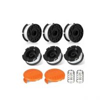 Lablanc - 8 Pack Bobine Fil Coupe Bordure Compatible avec Black et Decker Coupe Bordures, Bobine de Fil Debroussailleuse(6 Fil Coupe Bordure,2