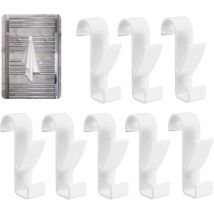 8 Pièces Crochet Radiateur Seche Serviette Salle de Bain pour Tous les Radiateurs Standards (Blanc) - Lablanc