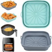 Lablanc - Accessoires de moule en Silicone pour friteuse à Air-lot de 2-pliable, réutilisable, moule à panier pour friteuse à Air- doublure de poêle