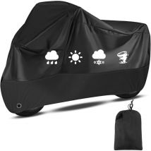 Lablanc - Bâche de moto, 210D imperméable, résistante aux uv, housse de moto coupe-vent, bâche extérieure pour moto, scooter, cyclomoteur (245 cm x