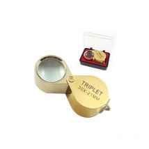 Lablanc - Bijoutier Eye Loupe Verre loupe 30x Loupe avec Boîtier 30x Loupe de Poche Pliable en Verre Loupe Botaniste Loupe Bijoutier 30X Loupe de