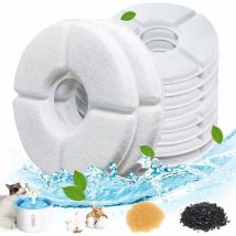 Cyslmuk - LaBlanc-Cat-Brunnenfilter – 10 Stück – für 1,6-l-Haustierbrunnenfilter mit Harz und runder Aktivkohle