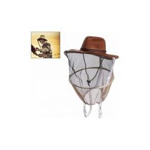Chapeau d'apiculture avec voile Poly coton voile d'apiculture chapeau d'apiculteur masque de mouche de moustique casquette tête de pêche en plein air