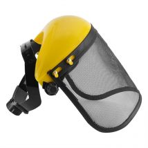 Chapeau de casque de sécurité avec visière intégrale en maille pour la protection forestière de la débroussailleuse - Lablanc