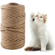 Corde Arbre à Chat, 15M×60MM Corde en Sisal, Corde Sisal Arbre à Chat, Sisal pour Arbre à Chat pour Réparation et Remplacement, Bricolage, Jardinage