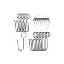 Crochet de rail - rideau métallique Petit crochet - rideau en acier inoxydable crochet - rideau pour Rail - rideau de plafond (60 crochets) - Lablanc