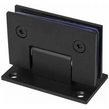 Lablanc - Edelstahl-Badezimmer-Clip, 90-Grad-Dusche, Doppelscharnier, Glastür-Hardware-Zubehör (schwarz)