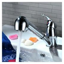 Lablanc - Kitchen faucet, sink faucet - with pull-out spout, Kitchen sink mixer with 180° swivel pull-out spout Chrome