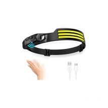 Lablanc - Lampe frontale led rechargeable avec détecteur de mouvement, éclairage à 230°, convient aux enfants, aux adultes, aux campeurs et aux