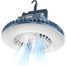 Lablanc - led Camping Lamp with Fan usb Rechargeable, Camping Fan with Light, Tent Lamp Lantern Powerbank Camping Accessories
