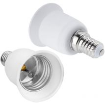 Lablanc - Lot de 2 E14 vers E27 Adaptateur de Douille, ses vers es Convertisseur de Douille, 0-250V, pour Ampoules E27, Ampoules led, Ampoules à