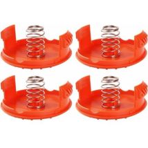 Lablanc - Lot de 4 capuchons de bobine + 4 pièces de rechange pour ressorts compatibles avec les coupe-bordures black+decker RC-100-P