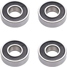 Lot de 4 Roulements à Billes à Double, 8x19x6 mm, Roulements à Billes en Acier au Carbone avec Double Blindage, Roulement à Billes à Gorge Profonde
