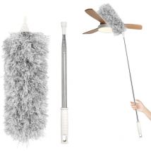 Lablanc - Plumeau Poussière Microfibre sans Peluche Plumeau Telescopique Lavable 230 cm de Long Lavable Plumeau Poussiere Telescopique Tete de Loup