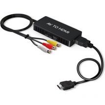 Lablanc - rca vers hdmi, Adaptateur av vers hdmi, 1080P Composite cvbs av vers hdmi Adaptateur convertisseur vidéo Audio avec câble hdmi Supporte