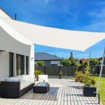 Rosemary - LaBlanc – Rechteckiges Sonnensegel, 2 x 3 m, atmungsaktives Sonnensegel, hdpe, 95 % UV-Schutz, für Gartenterrasse im Freien, Creme