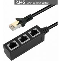 Lablanc - RJ45-Ethernet-1-zu-3-Port-Splitter-Kabelnetzwerk – mit Cat5-, Cat5e-, Cat6-, Cat7-Buchsenadapter