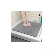 Rutschfeste Duschmatte, 60 x 60 cm, weiche, komfortable Sicherheits-Badematte mit Ablauflöchern, PVC-Massage-Duschmatte für Nassbereiche, schnell