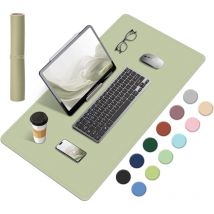 Lablanc - Tapis de Bureau Antidérapant, Tapis de Bureau en Liège Naturel et en Cuir, Tapis de Souris Large Portable Facile à Nettoyer, Tapis de