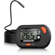 Lablanc - Thermomètre Aquarium avec sonde et ventouse, Thermomètre d'aquarium numérique lcd de température de l'eau pour aquarium, reptile marin,