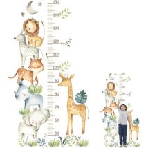 Lablanc - Toise pour enfants, 50-150 cm Toise Murale Enfant Sticker Mural, Animaux de la Forêt Tableau de Hauteur, Toise Murale Enfant Stickers pour
