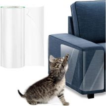 Transparent Ruban adhésif Anti Griffe Sticker Chat Canapé,Protection Porte Anti Chien Griffe,pour Meubles,Porte,Mur,Tapis, comptoirs(21cmx3m)