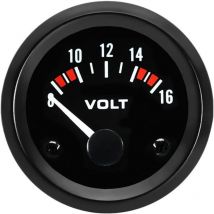 Lablanc - Voiture Jauge de Tension Moteur 2' 52mm Voltmètre Jauge Véhicule Tension Pointeur Manometre Blanc Lumière Indicateur Voltmètre Testeur