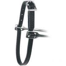 Lacciolini in cuoio regolabili con interno in nylon per speroni inglesi - Nero