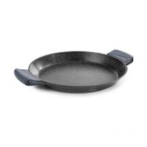 Lacor - Paellapfanne mit Antihaft-Silikongriffen, Aluminiumguss 5 Portionen - 32 x 4,5 cm