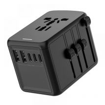 Gotrays - L'adaptateur de voyage universel fournit un port usb-c 5,8 a 3 x 3,0 a, un port usb-a 2 x 2,4 a et plusieurs prises ca, un adaptateur de