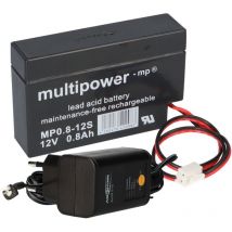 Verschiedene - Ladegerät mit 1x Blei-Akku 12V 0,8Ah MP0.8-12H JST-Stecker