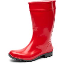 Ladeheid Damen Gummistiefel 100% Wasserdticht Regenstiefel Damen La-967 (rot/schwarz, 42 Eu)