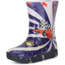 Ladeheid Kinder Mädchen Jungen Gummistiefel Swkbw36 (dunkelblau Auto 36, 33/34 Eu)