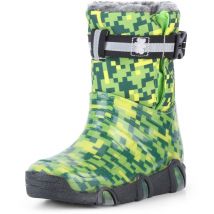 Ladeheid Kinder Mädchen Jungen Schneestiefel Mit Muster Winterstiefel Gummistiefel Gefüttert Lazt008 (05-grün, 25/26 Eu)