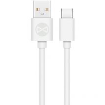 Forever - Ladekabel usb Typ a auf usb Typ c in Weiß - Datenkabel 1m 3A