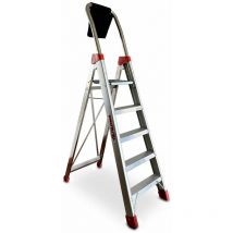 Scala in Alluminio a Forbice Lady Gradini Antiscivolo - Formato: 5 gradini