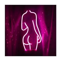 Tigrezy - Lady Neon Signe Signe Lumière Signe Sexy Night Night Night Neon Signe 41.5cm 20cm Decor mural Batterie et utilisation usb Body Néon Sign