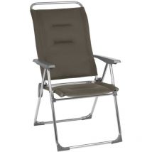 Lafuma Mobilier - Fauteuil Camping et Plage Pliant - Ultra-Léger - Alu Cham - Aircomfort - Marron Taupe