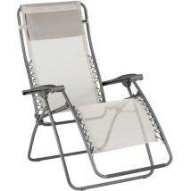 Lafuma Mobilier - Fauteuil Relax Jardin - Chaise Longue Zéro Gravité - Rsxa - Batyline Iso - Beige Seigle