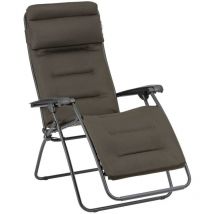 Lafuma Mobilier - Fauteuil Relax Jardin - Chaise Longue Matelassé Zéro Gravité - Rsx Clip - Aircomfort - Marron Taupe