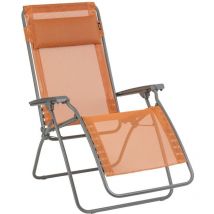 Lafuma Mobilier - Fauteuil Relax Jardin - Chaise Longue Zéro Gravité - Rclip - Batyline Iso - Orange Clementine